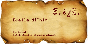 Buella Áhim névjegykártya
